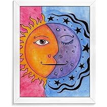 Amazon.co.jp: ダイヤモンドアート 絵画 太陽と月 キット